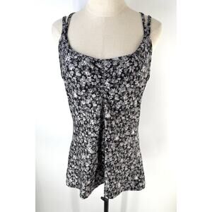 Calia by Carrie Underwood Workout Tank Top Built In Sports Bra Large Floral